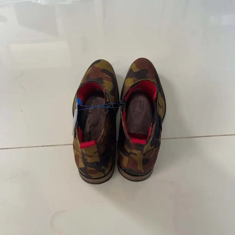 Tayno Men's Camouflage by Fernando Aldaz Boots with Side Zip - New